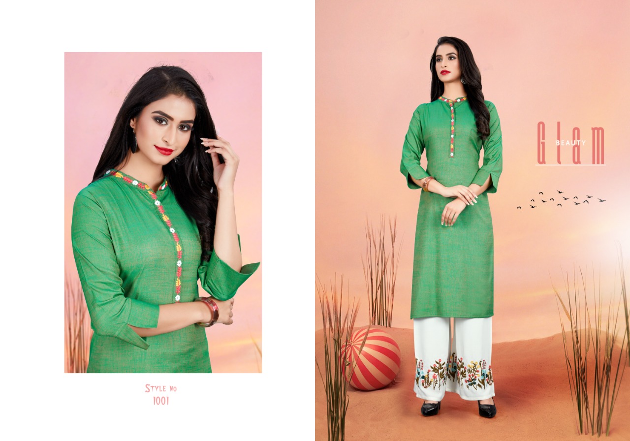 Gallberry amanta vol 5 fancy kurti with plazzo collection wholsaler