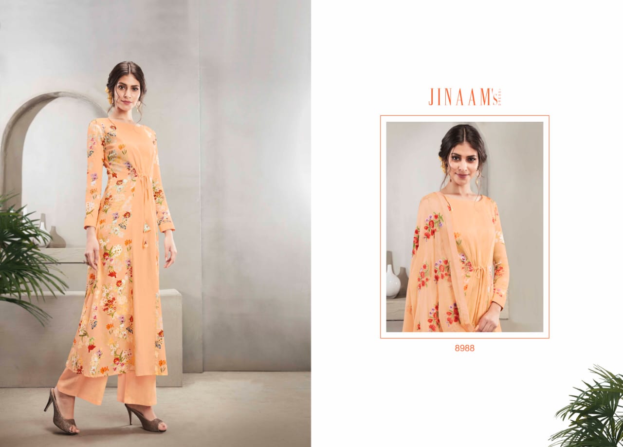 Jinaam dress mahreen party wear cotton suits at wholesale rate