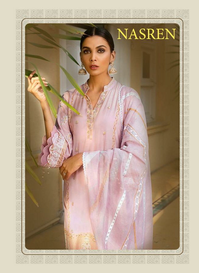 Kaara nasren Beautiful embroidery Salwar suit in wholesale price
