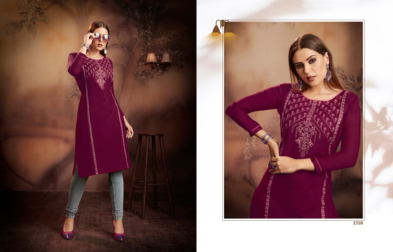 Kajree fashion lily vol 15 daily wear straight kurties collection at wholesale rate
