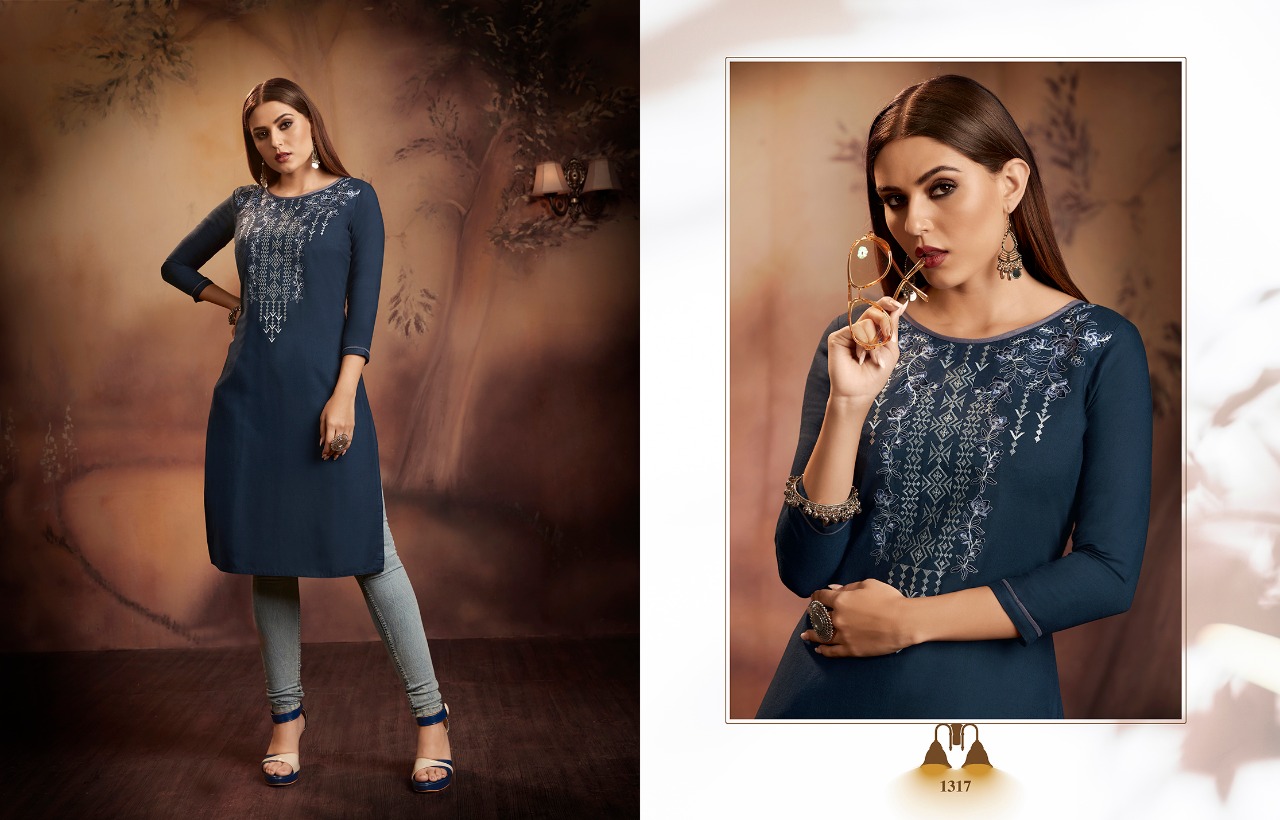 Kajree fashion lily vol 15 daily wear straight kurties collection at wholesale rate