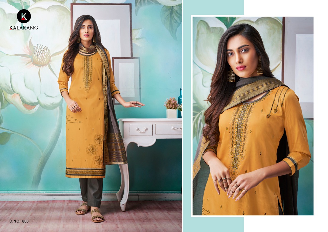 Kalarang creation amrut vol 2 embroidered cotton silk salwar kameez collection at wholesale rate