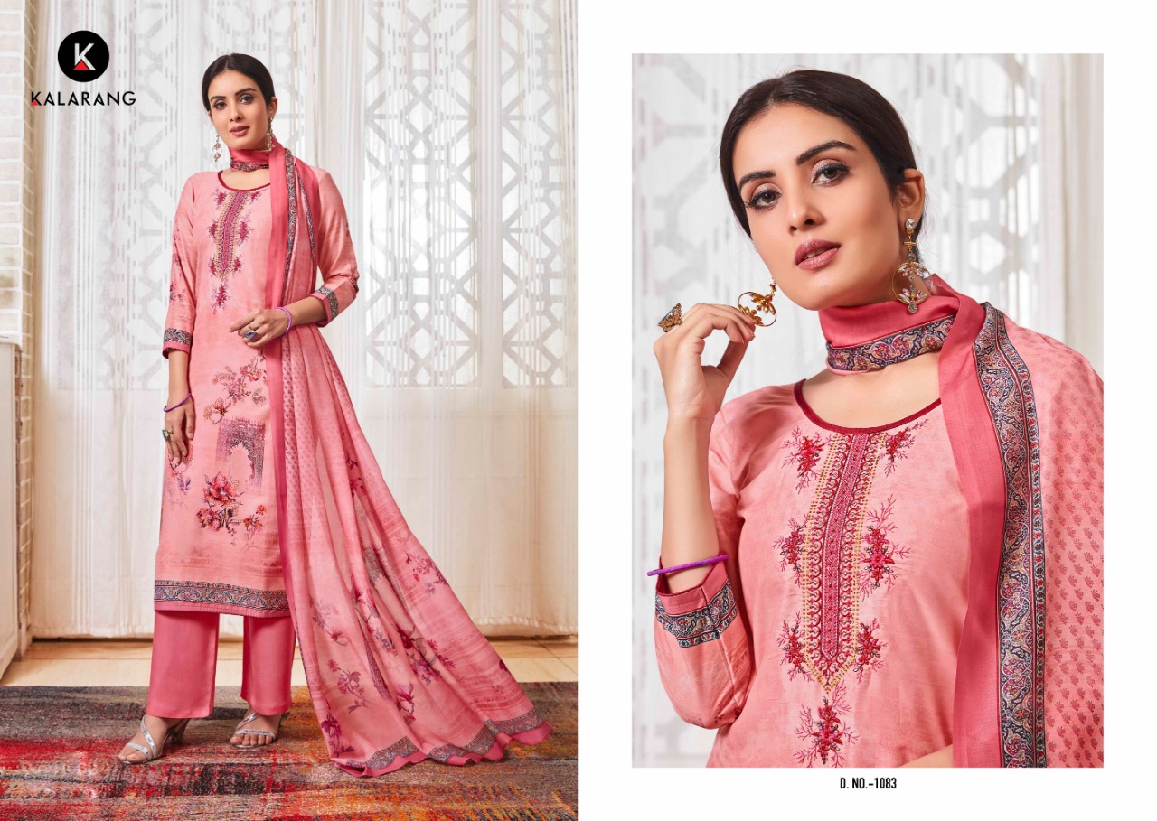 Kalarang creation charming digital muslin printed salwar suits Material at wholesale prices