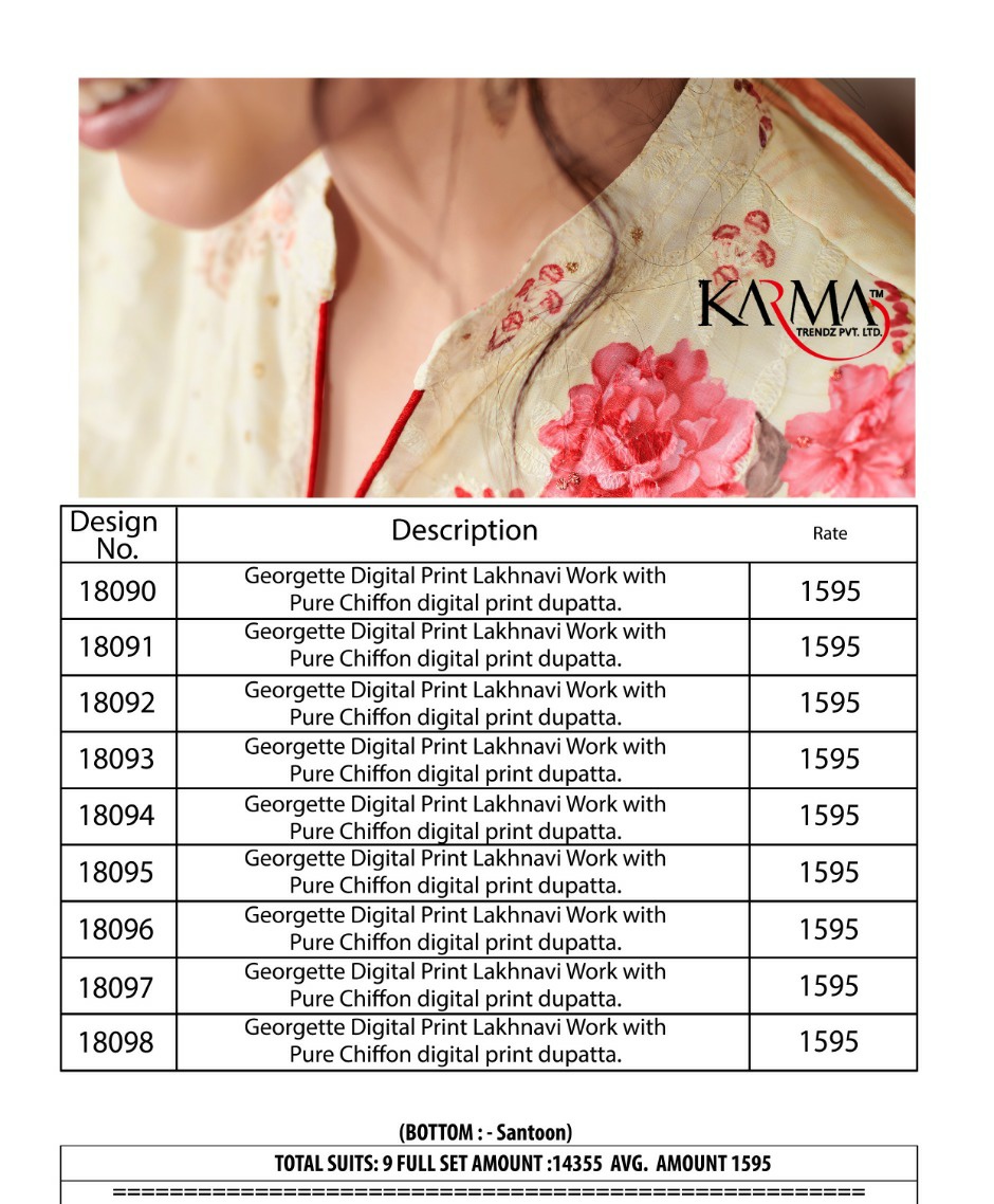 Karma trendz 18090-18098 amazing style Salwar Suit in wholesale