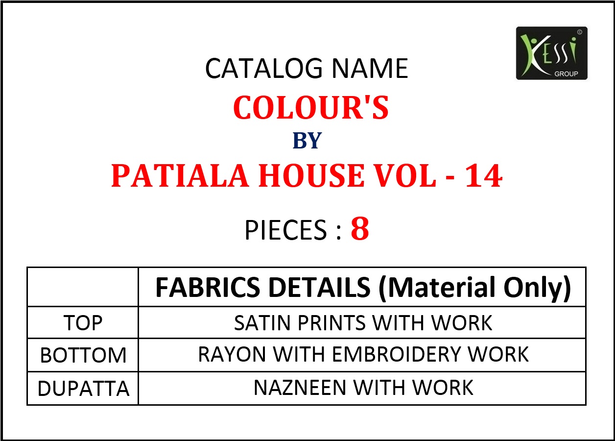 Kessi patiyala house vol 14 exculsive collection of patiyala suit