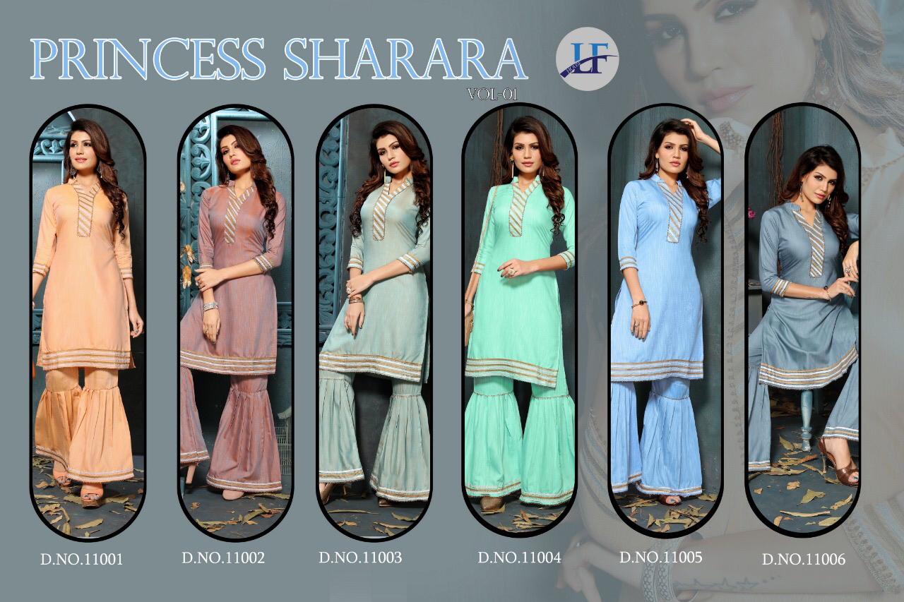 LF house princess sharara vol 1 top with sharara ready to wear collection