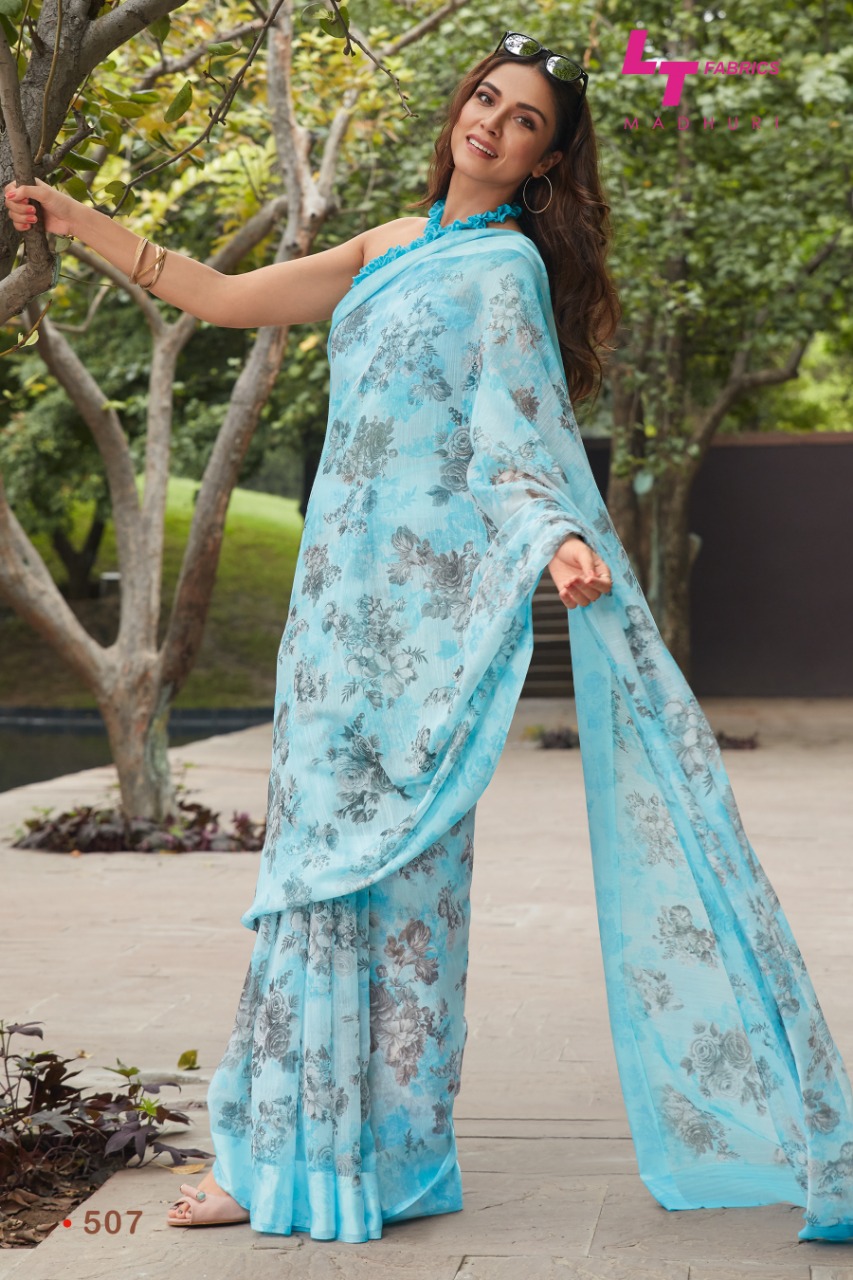 Lt fashion madhuri soft linen silk sarees collection dealer