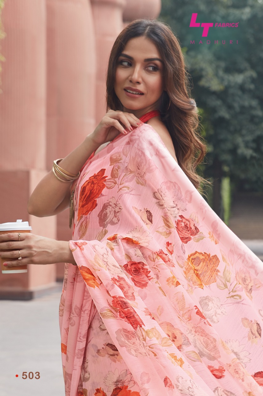 Lt fashion madhuri soft linen silk sarees collection dealer