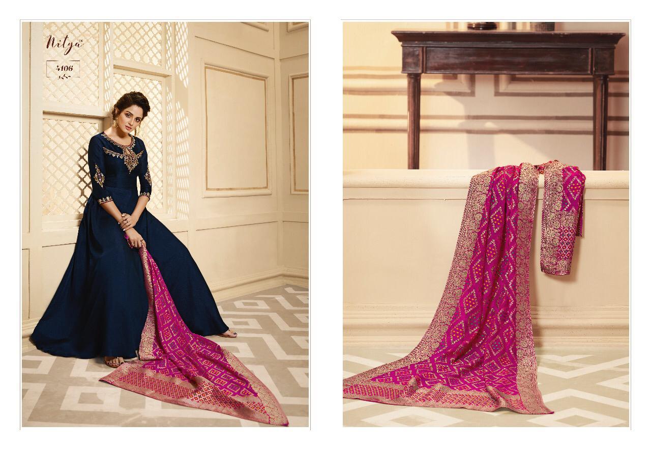 Lt nitya vol 41 nx party wear ethnic gowns with beautiful dupatta collection