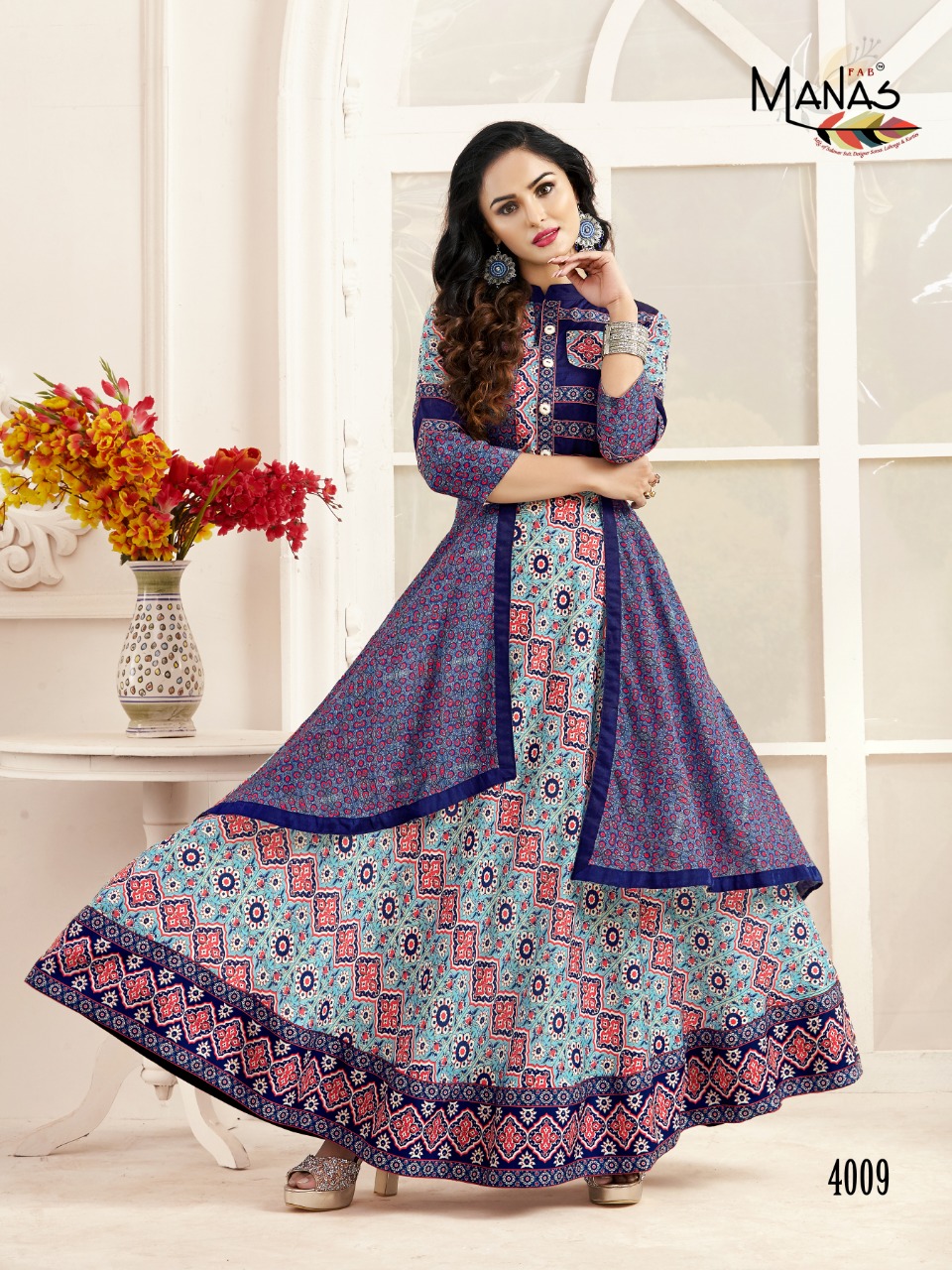 Manas Valentina vol 2 premium collection of colorful Indo Western gowns