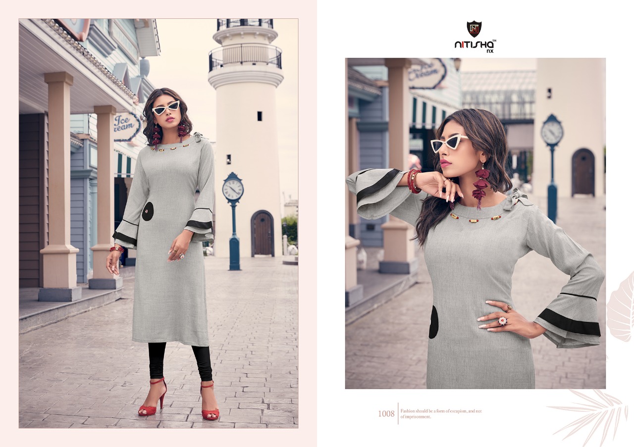 Nitisha nx payas classy catchy look Kurti tops in wholesale prices