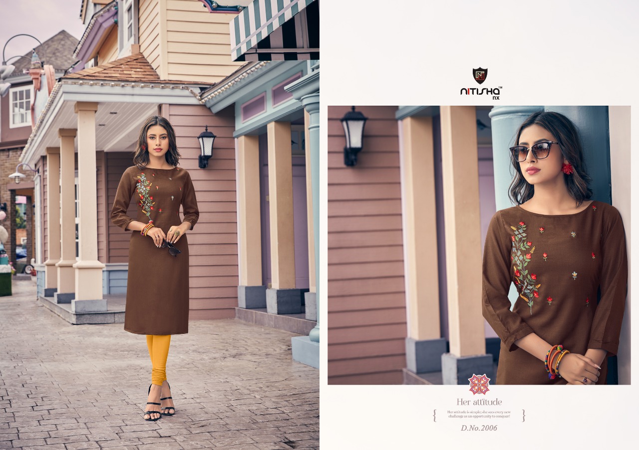 Nitisha nx viva vol 2 casual wear kurties online supplier