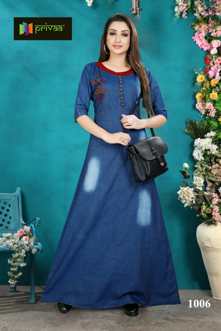 Privaa Diya vol 1 exclusive collection of denim gowns