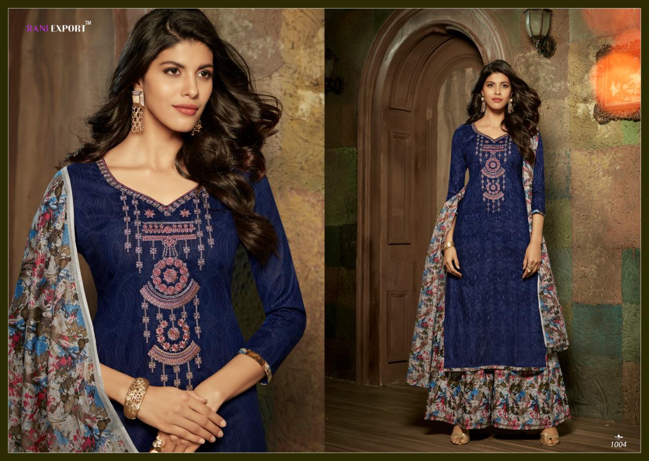 Rani exports Kashida Kari gorgeous stylish look Salwar suits in wholesale prices