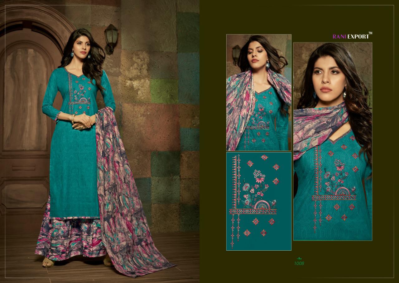 Rani exports Kashida Kari gorgeous stylish look Salwar suits in wholesale prices