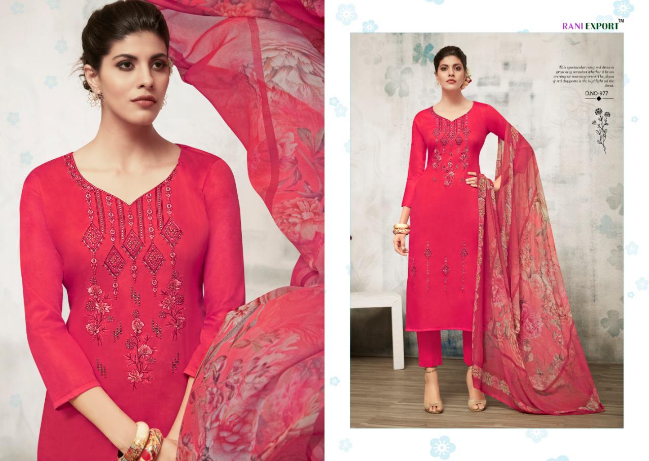 Rani exports Peonia exculsive collection of colorful Salwar suit