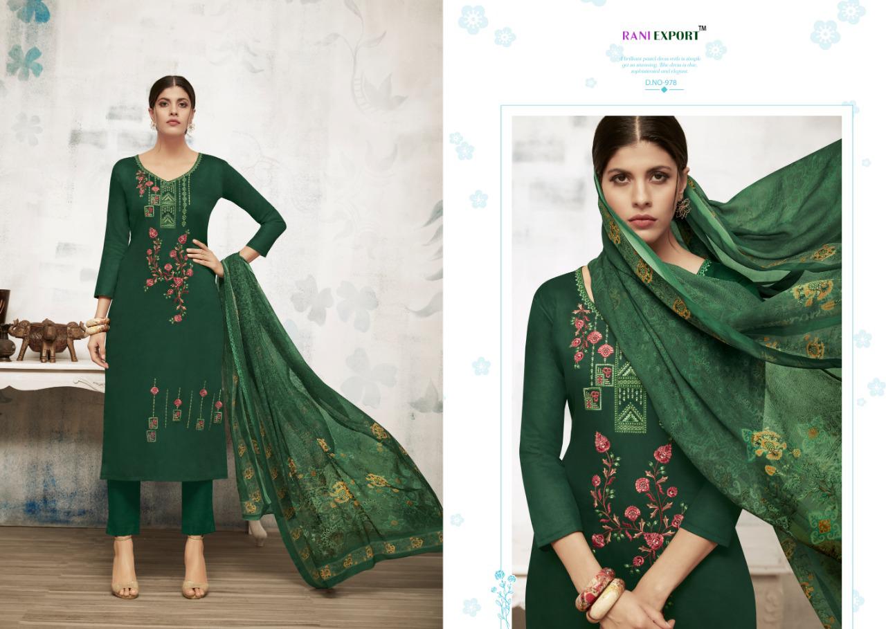 Rani exports Peonia exculsive collection of colorful Salwar suit