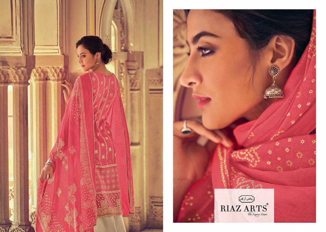 Riaz arts Bandhini charming look beautiful Salwar suits in wholesale prices