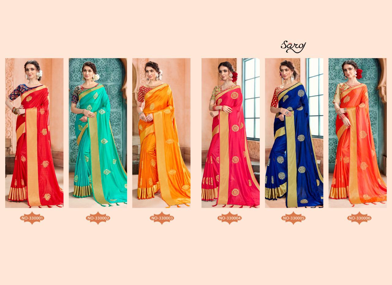 Saroj silk bahar festive wear banarasi sarees at wholesale rate