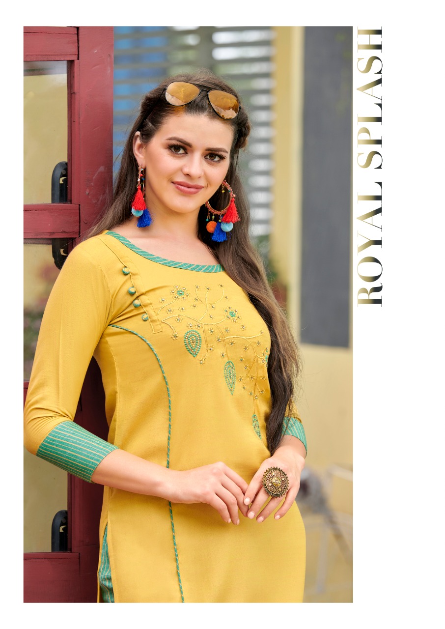 Sawan creation Dani vol 4 heavy rayon Work premium Collection Of Kurties with plazzo at wholesale prices