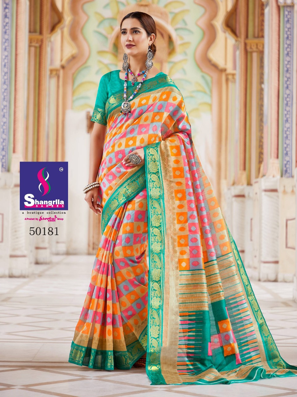 Shangrila Kanjivaram silk vol 13 colorful collection of sarres