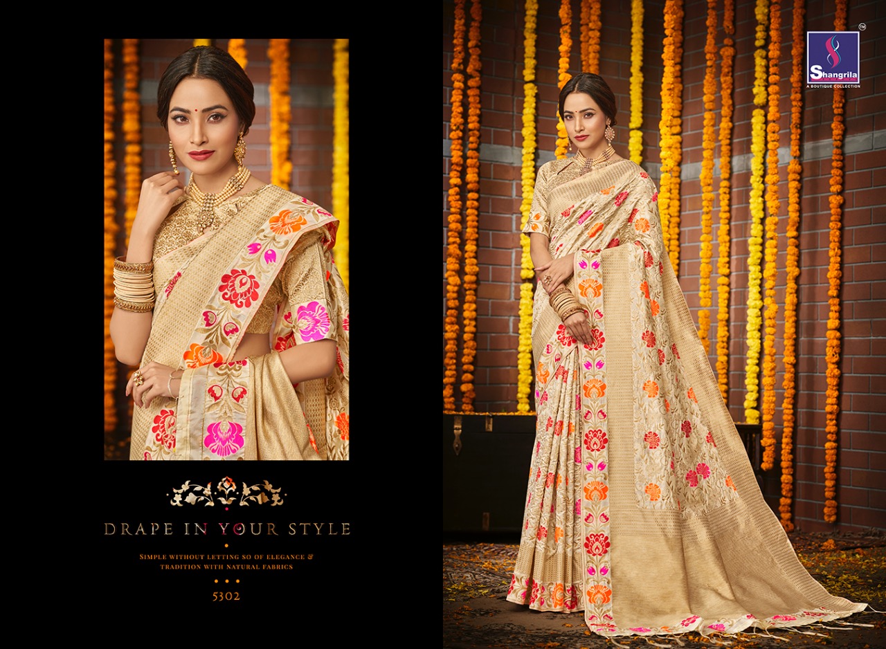 Shangrila Khushi silk Multi Coloured saree of pure weaving rich jari concept with exclusive rich fabrics