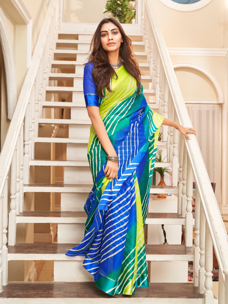 Shangrila Shibori fancy printed beautiful sarees collection at wholesale price