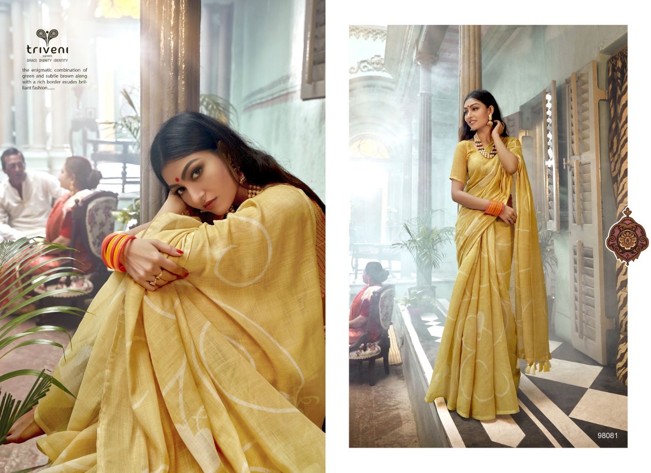 Triveni seher colorful collection of beautiful sarres