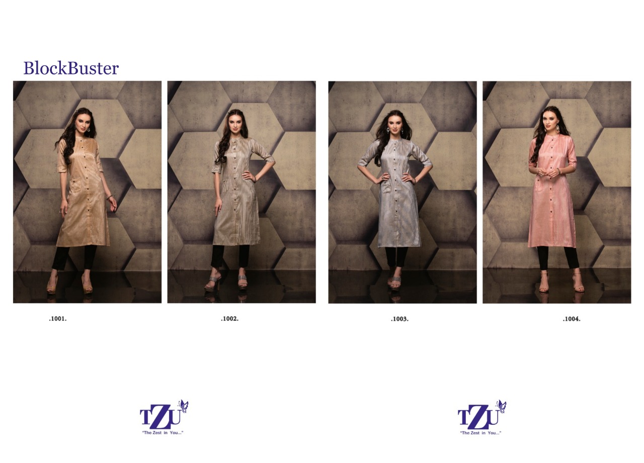 Tzu lifestyle blockbuster straight kurties collection at wholesale rate