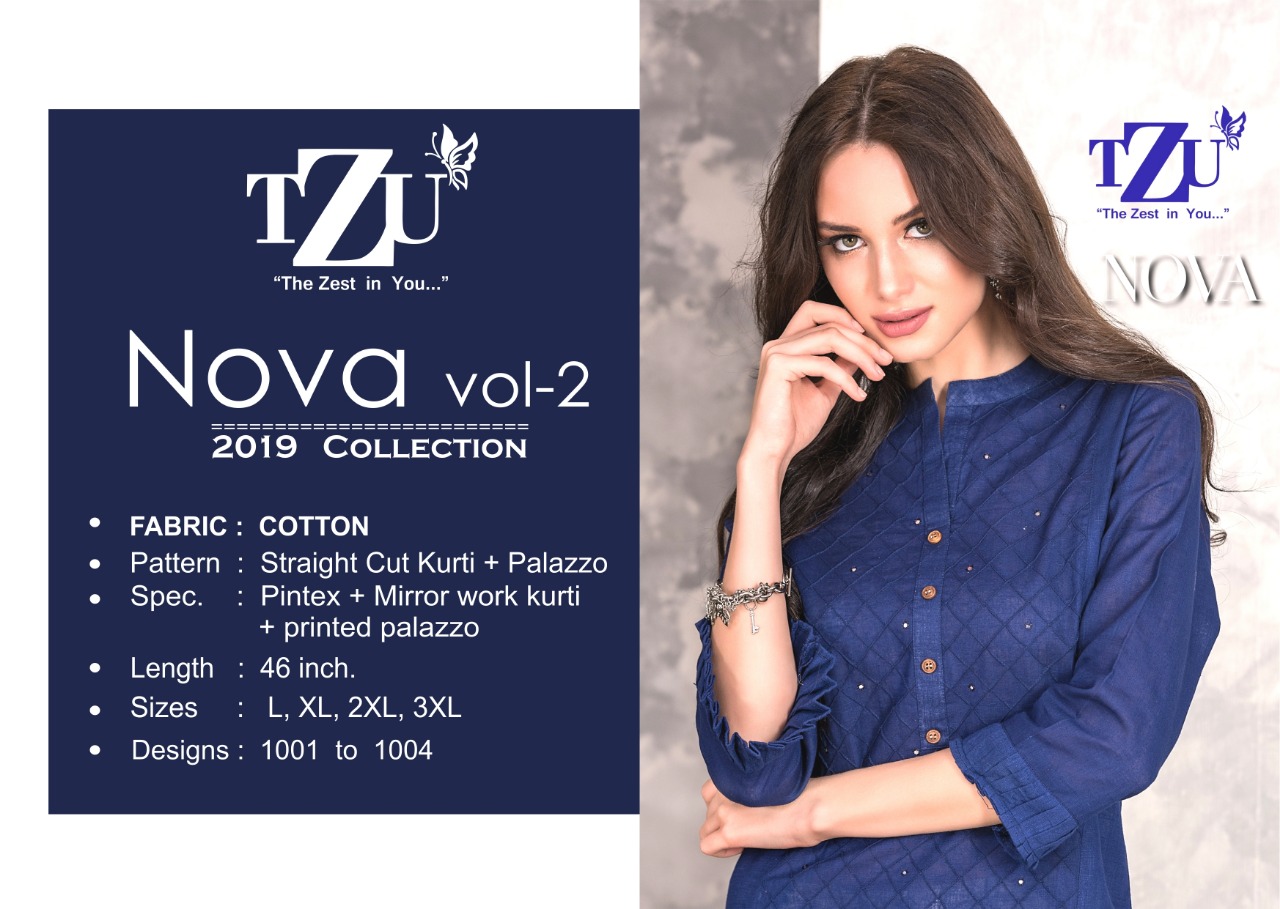 Tzu Nova vol 2 premium collection of Kurties with plazzo