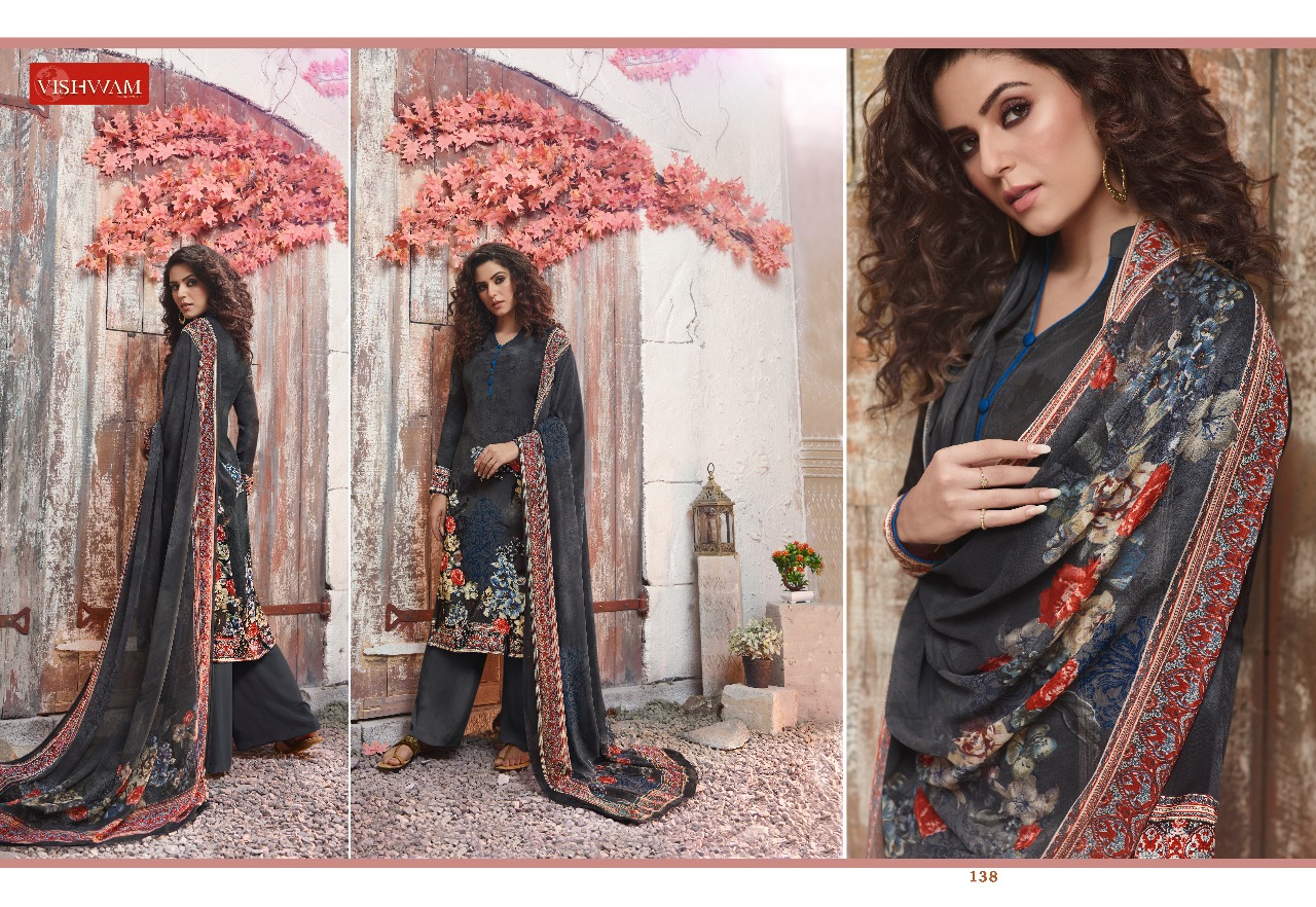 Vishwam fabrics cappuccino Vol-3 beautiful collection of printed Salwar suits in wholesale prices