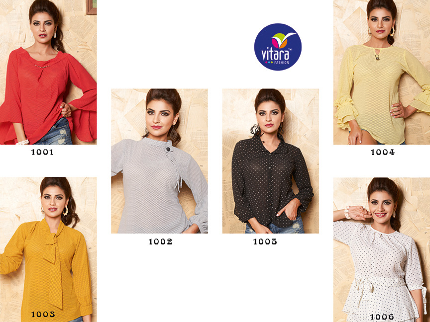 Vitara Fashion top dot classy catchy look tops in wholesale prices