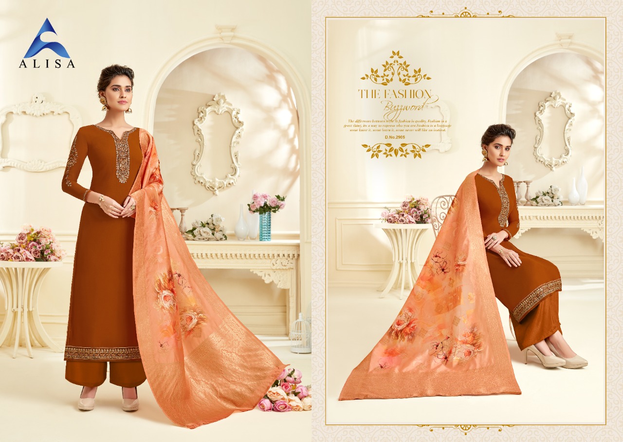 Alisa suhan vol-2 elegant look beautifully designed Salwar suits in wholesale prices