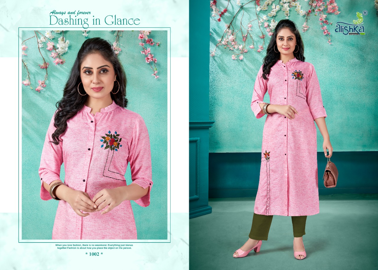 Alishka Fashion glamour beautifully designed stylish Kurties in wholesale prices