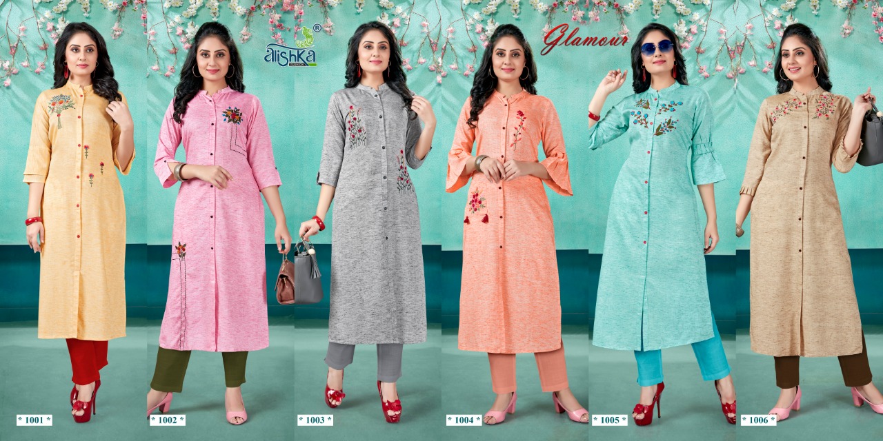 Alishka Fashion glamour beautifully designed stylish Kurties in wholesale prices
