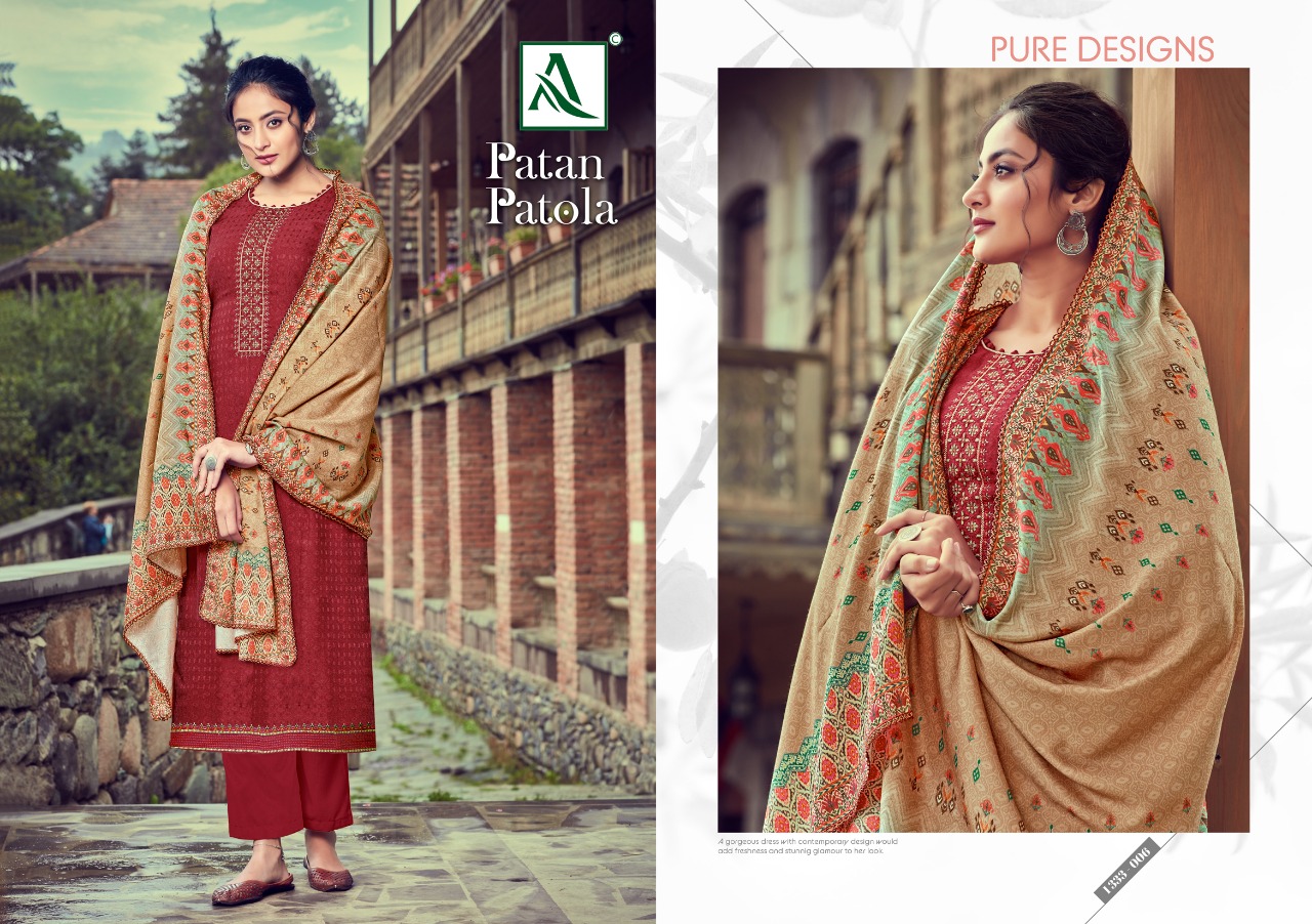 Alok  Suit patan patola amazing style Salwar suits in wholesale
