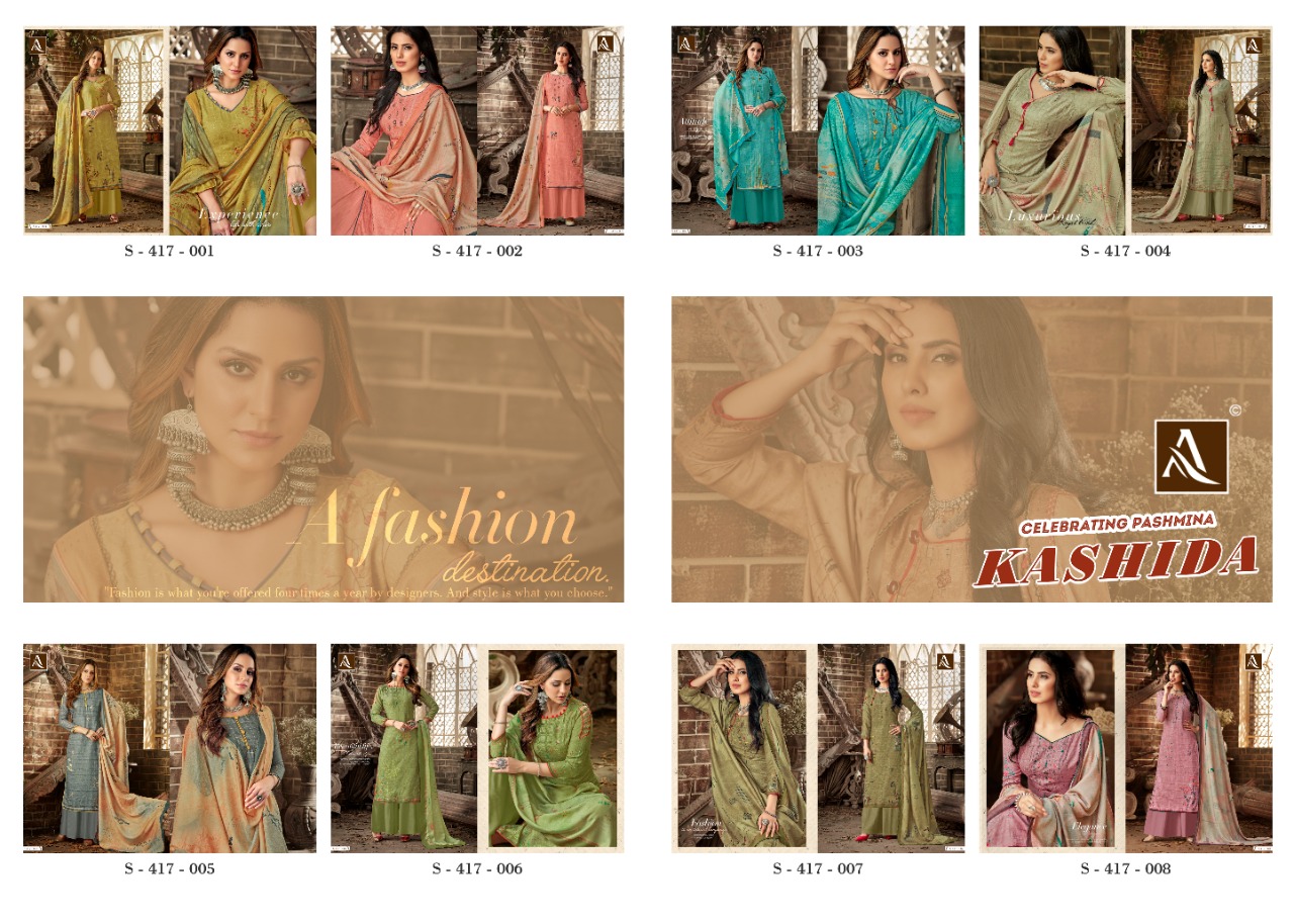 Alok Suit Kashida charming look Salwar suits in wholesale prices