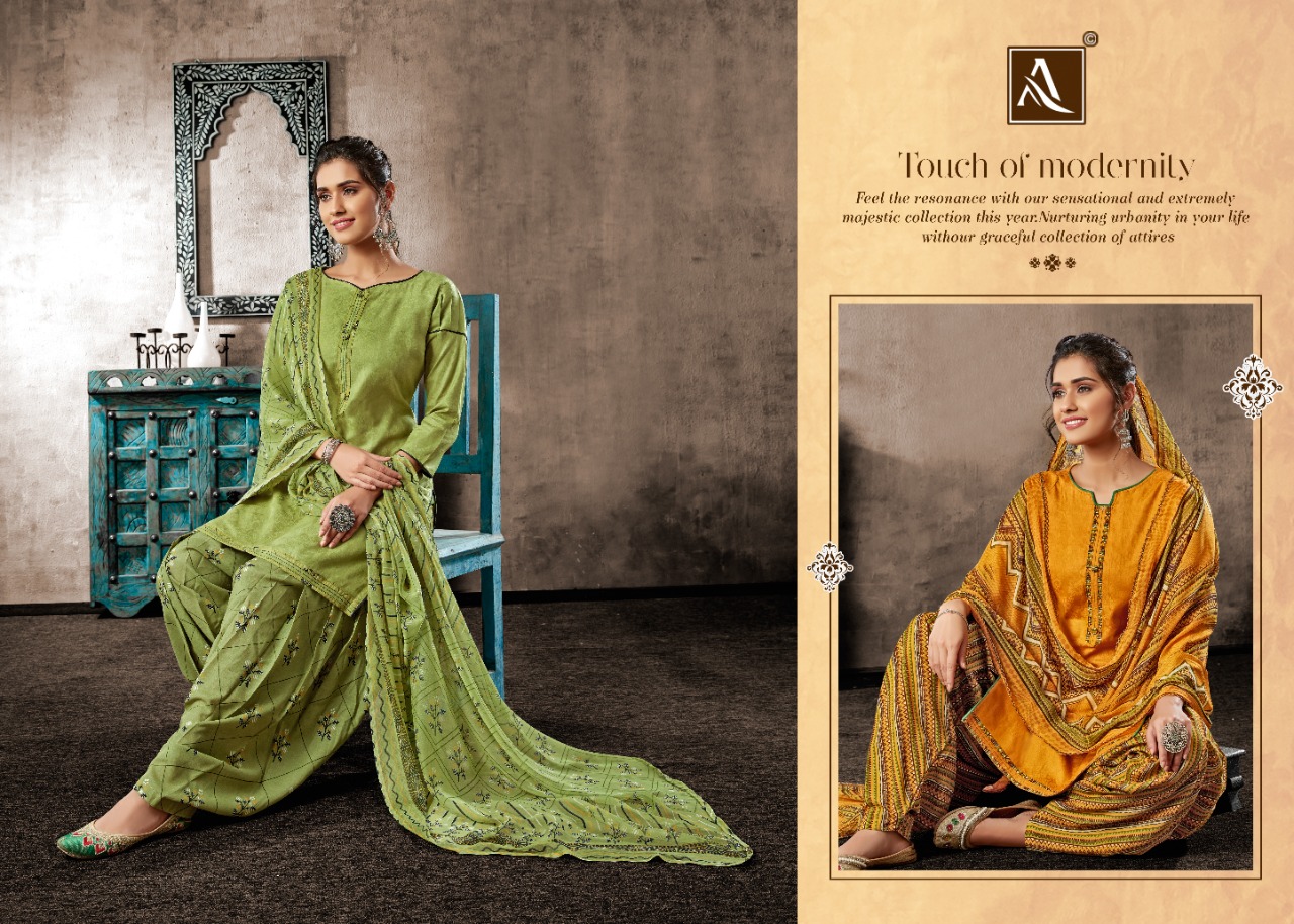 Alok suit Noor e Patiyala charming look Salwar suits in wholesale prices