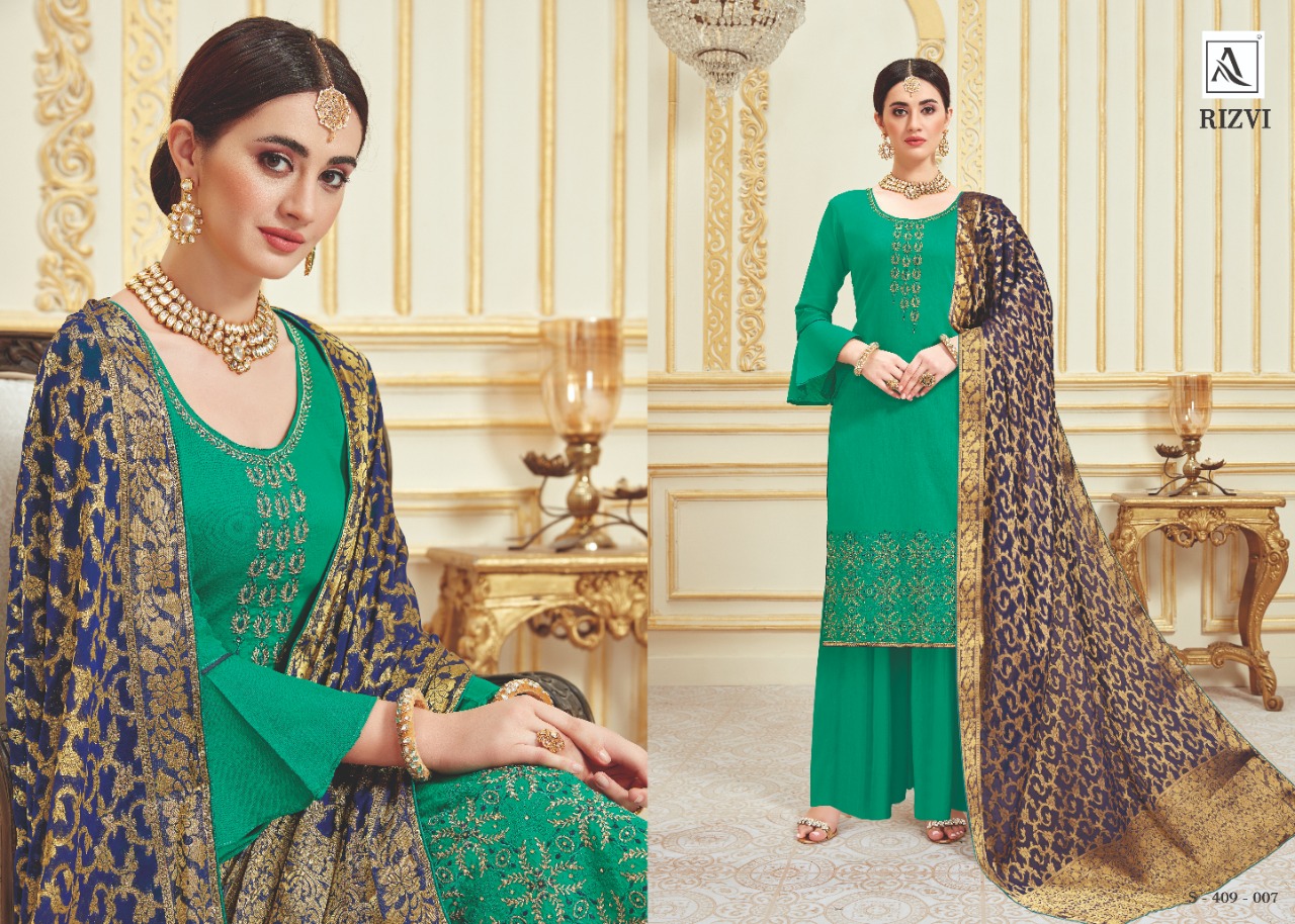 Alok suit rizvi beautifully designed wedding collection Salwar Suits in wholesale prices