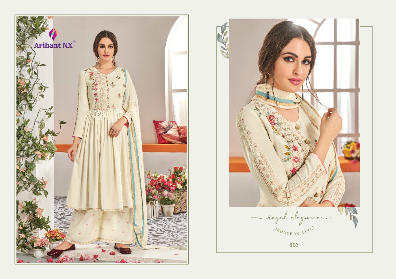 Arihant Designer chahat vol-1 D.No.801-805 new and stylish look Kurties in wholesale price