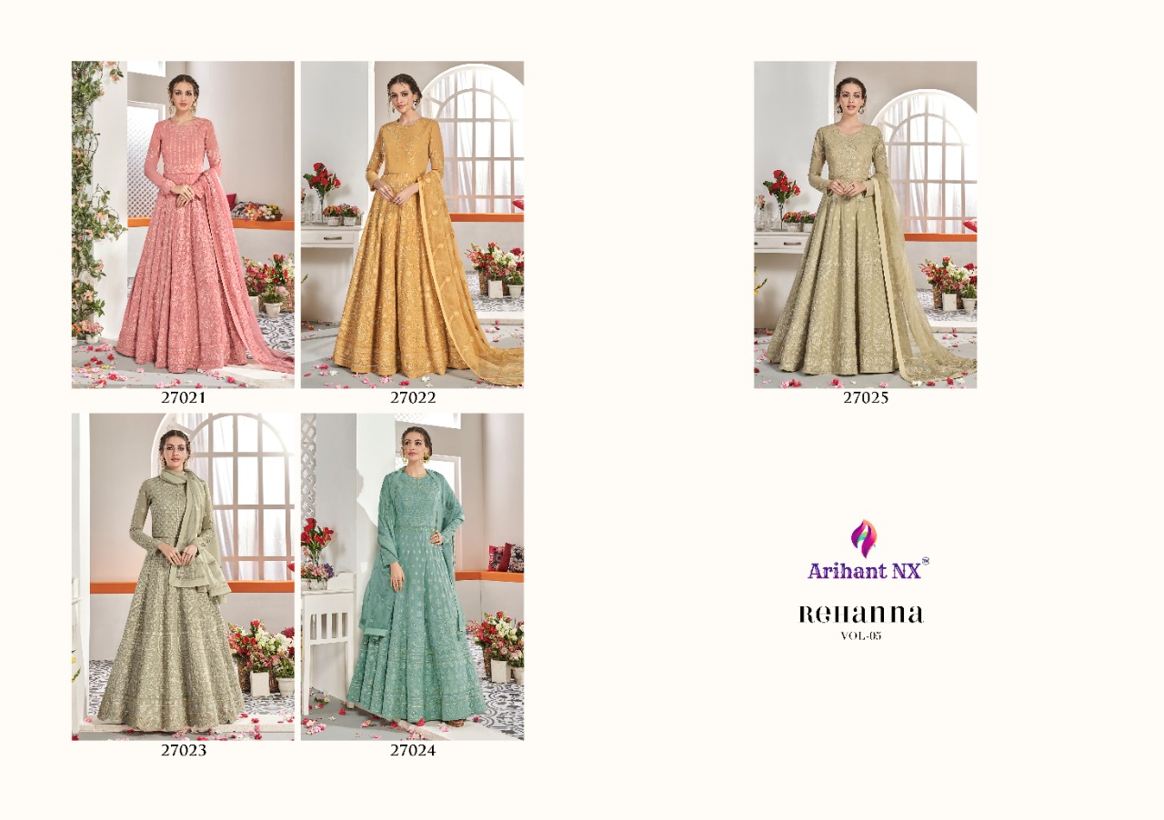 Arihant Designer rehanna vol-5 attractive look Beautifully Designed Kurties