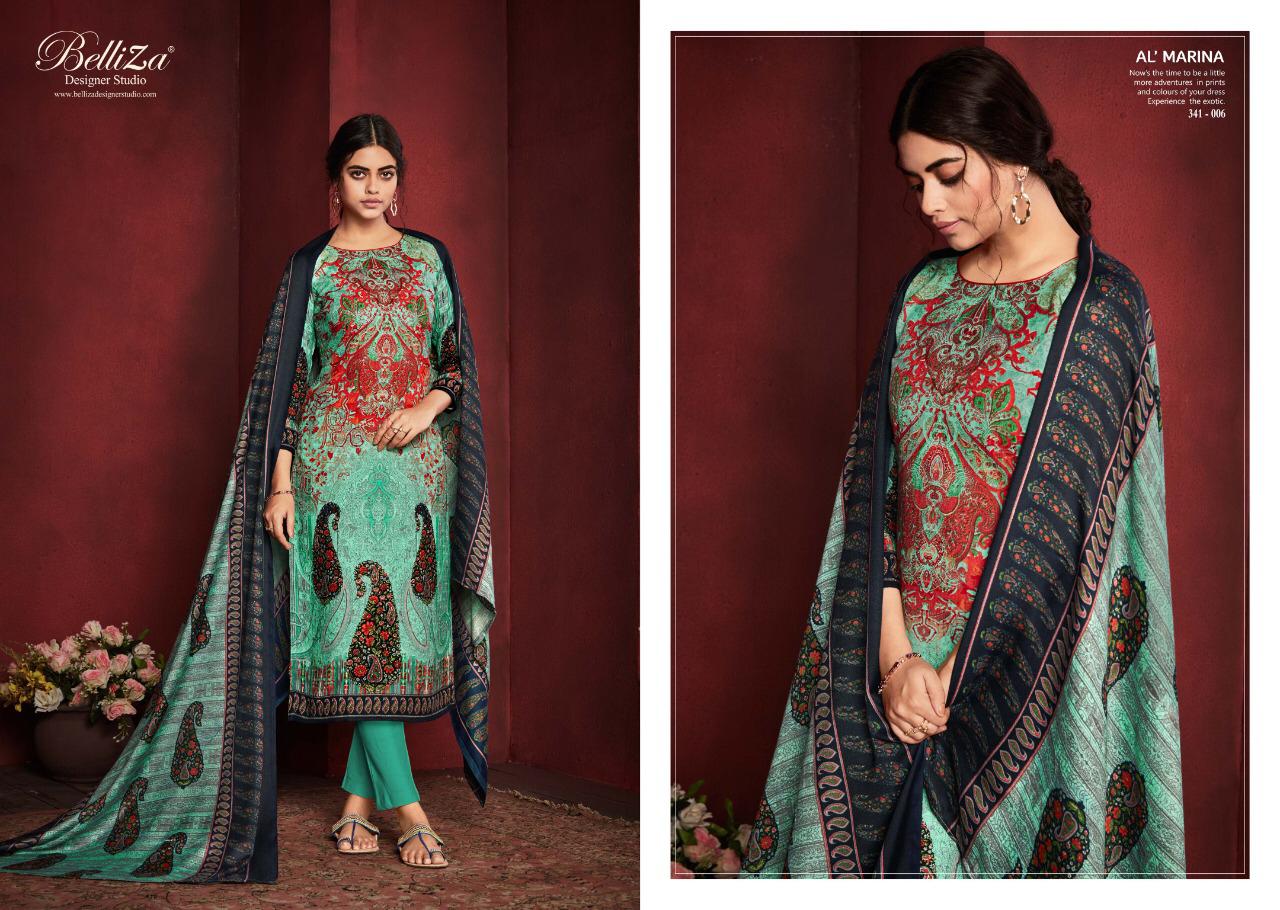 Belliza designer studio Al marina astonishing designed pashmina Salwar suits