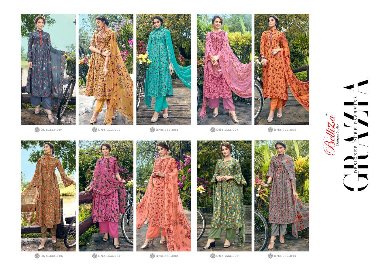 Belliza designer studio grazia beautifully designed Salwar suits in wholesale prices