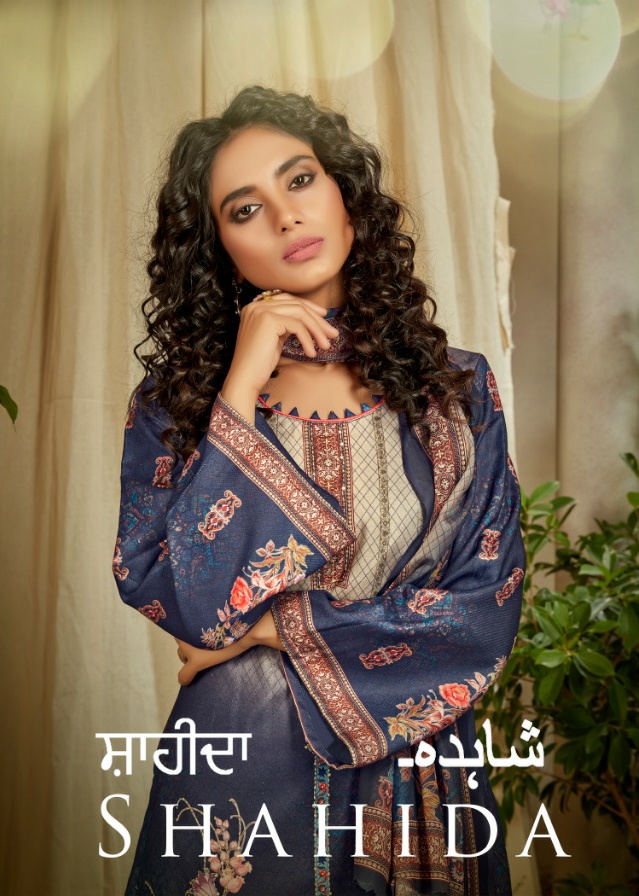 Bipson shahida beautifully designed unstitched pashmina dress material in wholesale price