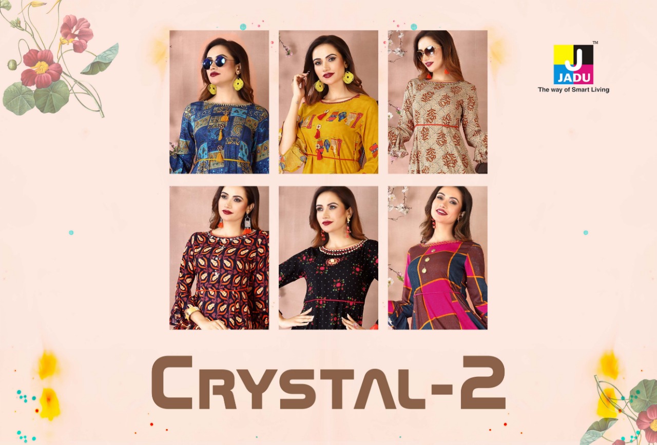 Jadu crystal vol-2 Classy catchy look Kurties in amazing prices