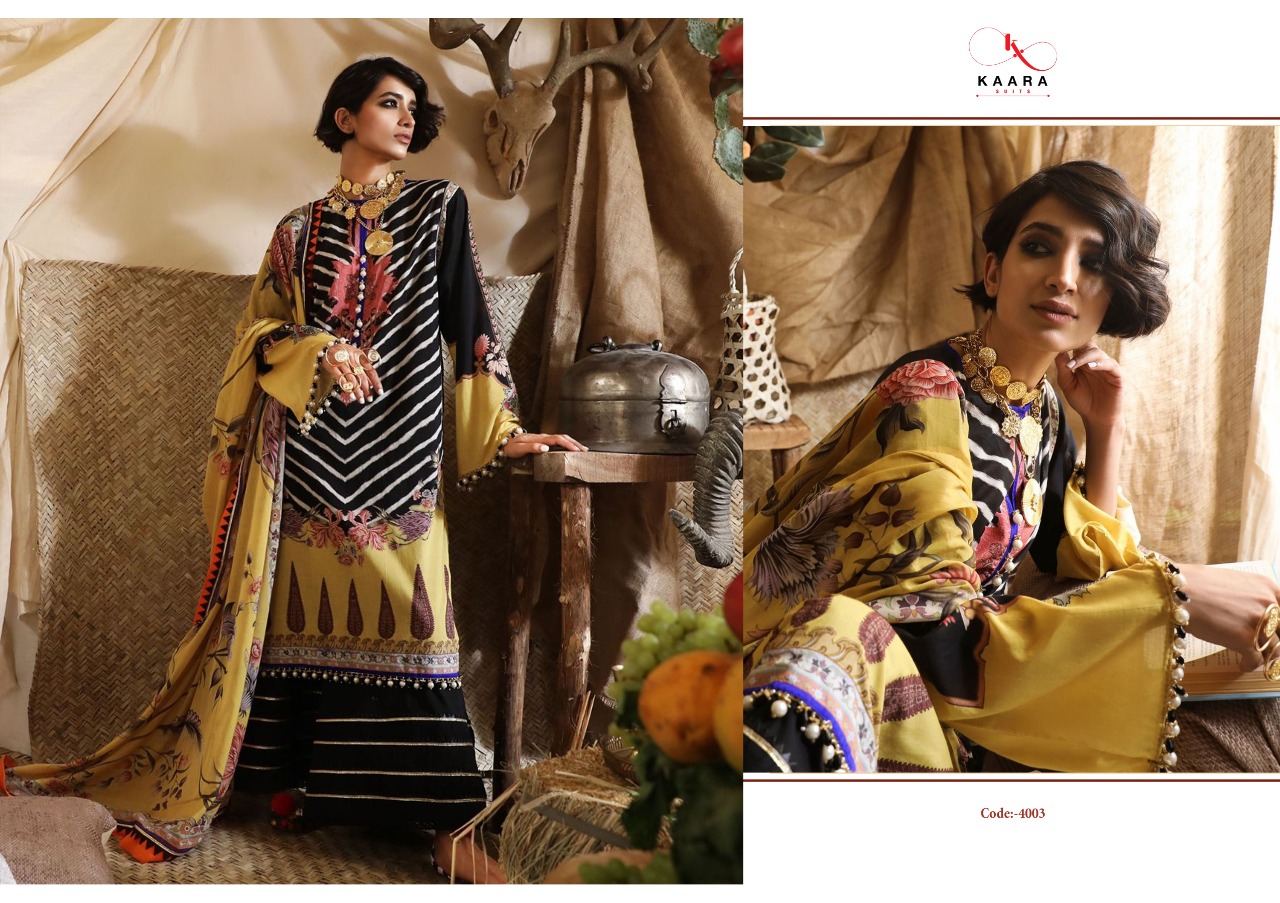 Kaara suits Sana safinaz Stylish look Winter collection Salwar suits in wholesale