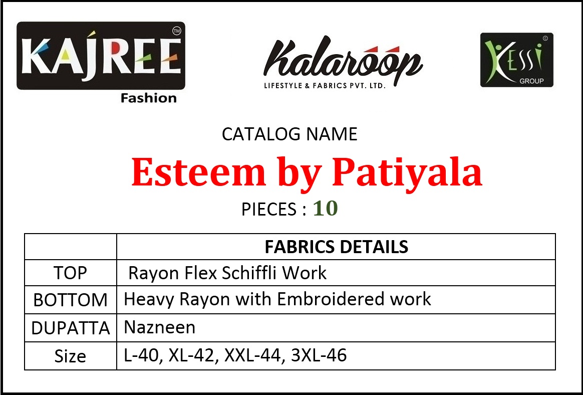 Kajree fashion esteem by patiyala beautifully designed patiyala