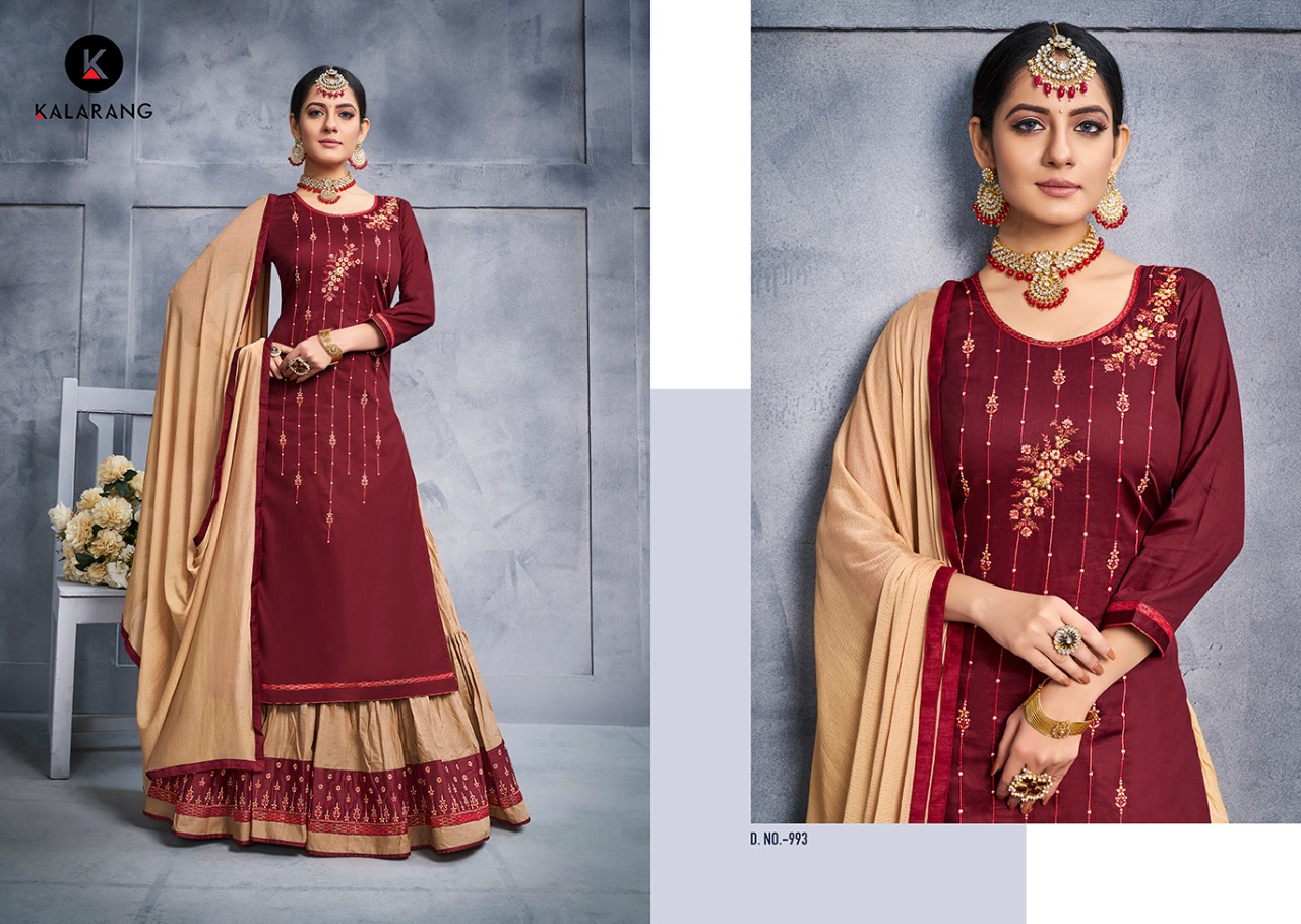 Kalarang blossom vol-8 amazing style Beautifully Designed Salwar suits in wholesale