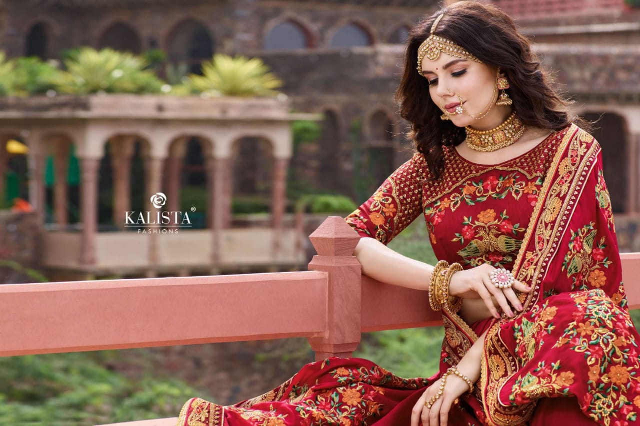 Kalista Fashions Kohinoor stylish look Beautifully Designed saree