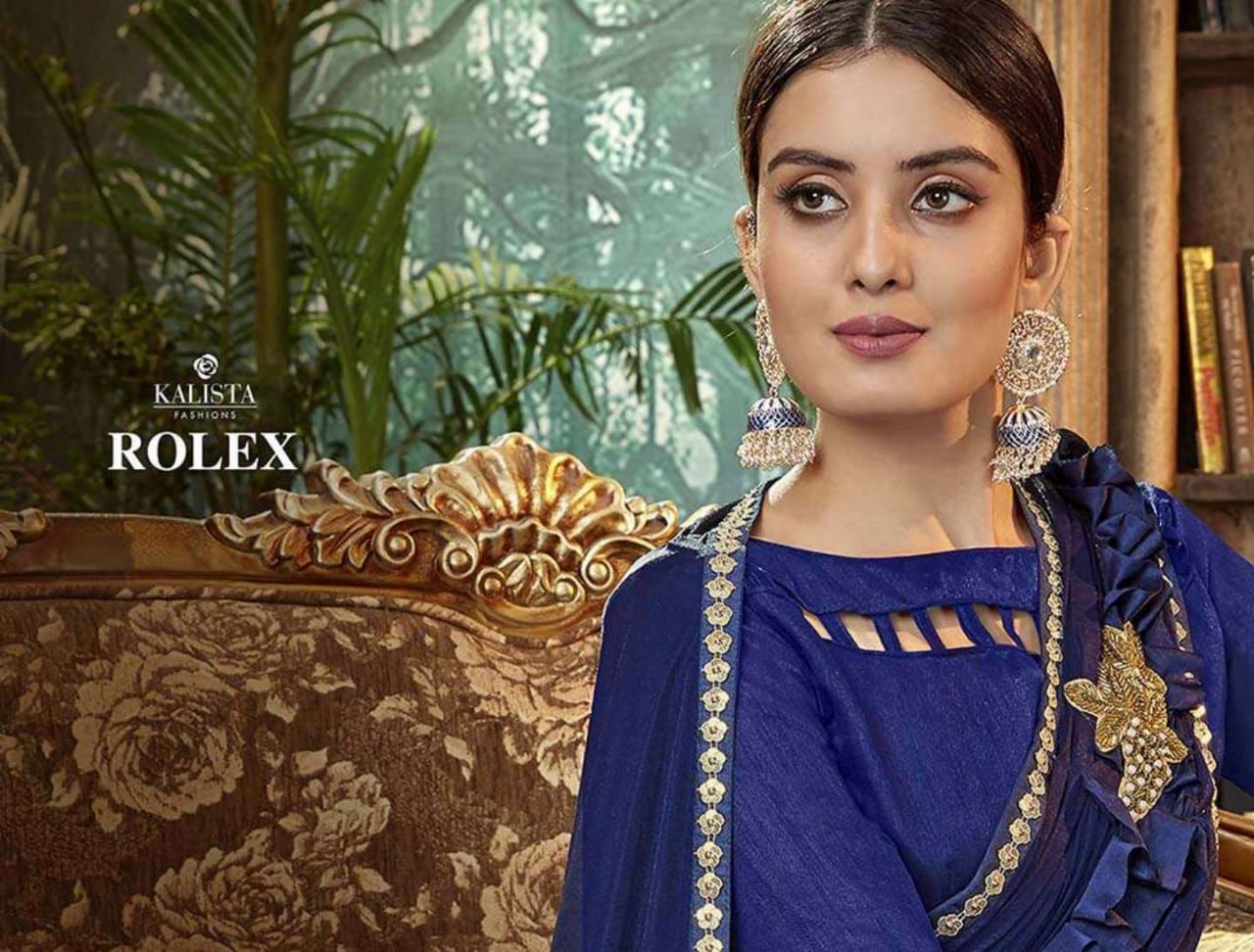 Kalista Rolex charming look sarees in wholesale prices